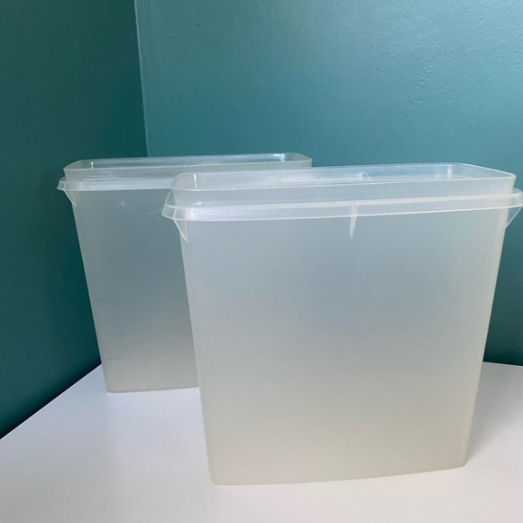 Vintage Tupperware Store-n-Pour, Cereal Keepers Container Lot Of 2 No Lids 469-6 - Picture 5 of 11